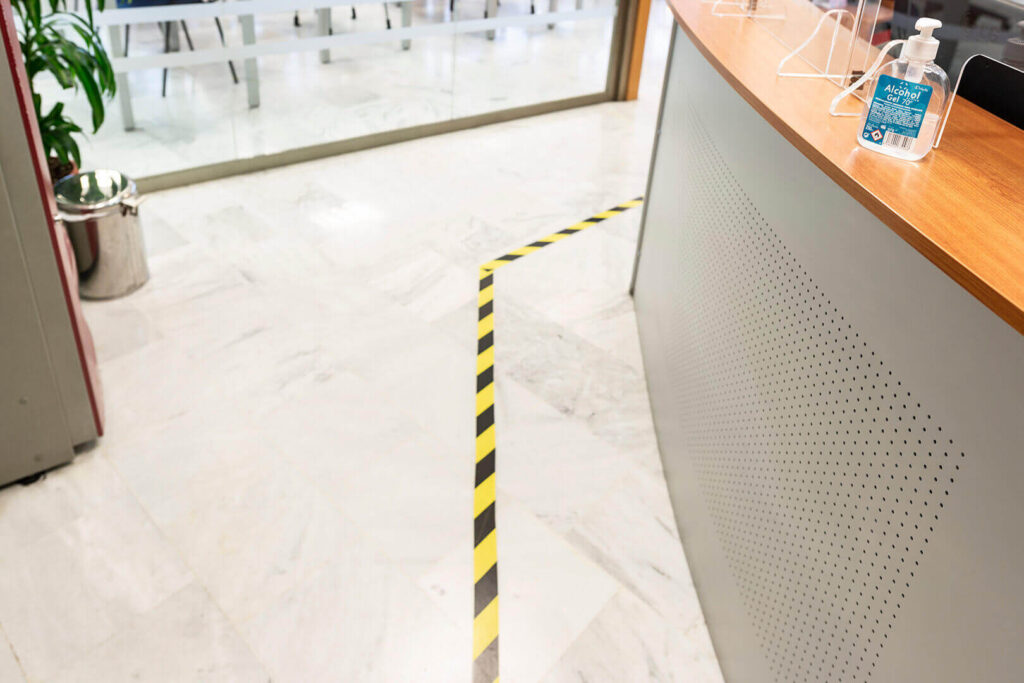 señal distancia de seguridad